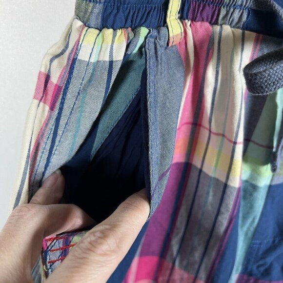 BDG Women's Multicolor Plaid Elastic Drawstring Cropped Pants Small Boho Artsy - Picture 5 of 11